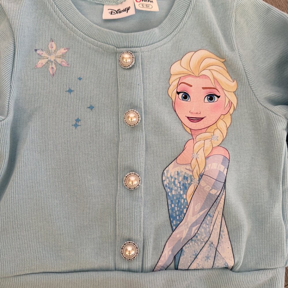 Disney Frozen Elsa Cardigan Size 5 6 Years PatPat - Picture 2 of 6